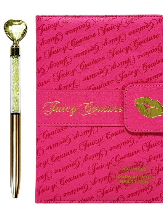 Juicy Couture Other - Juicy Couture Hot Pink Kiss Journal with Heart Pen
